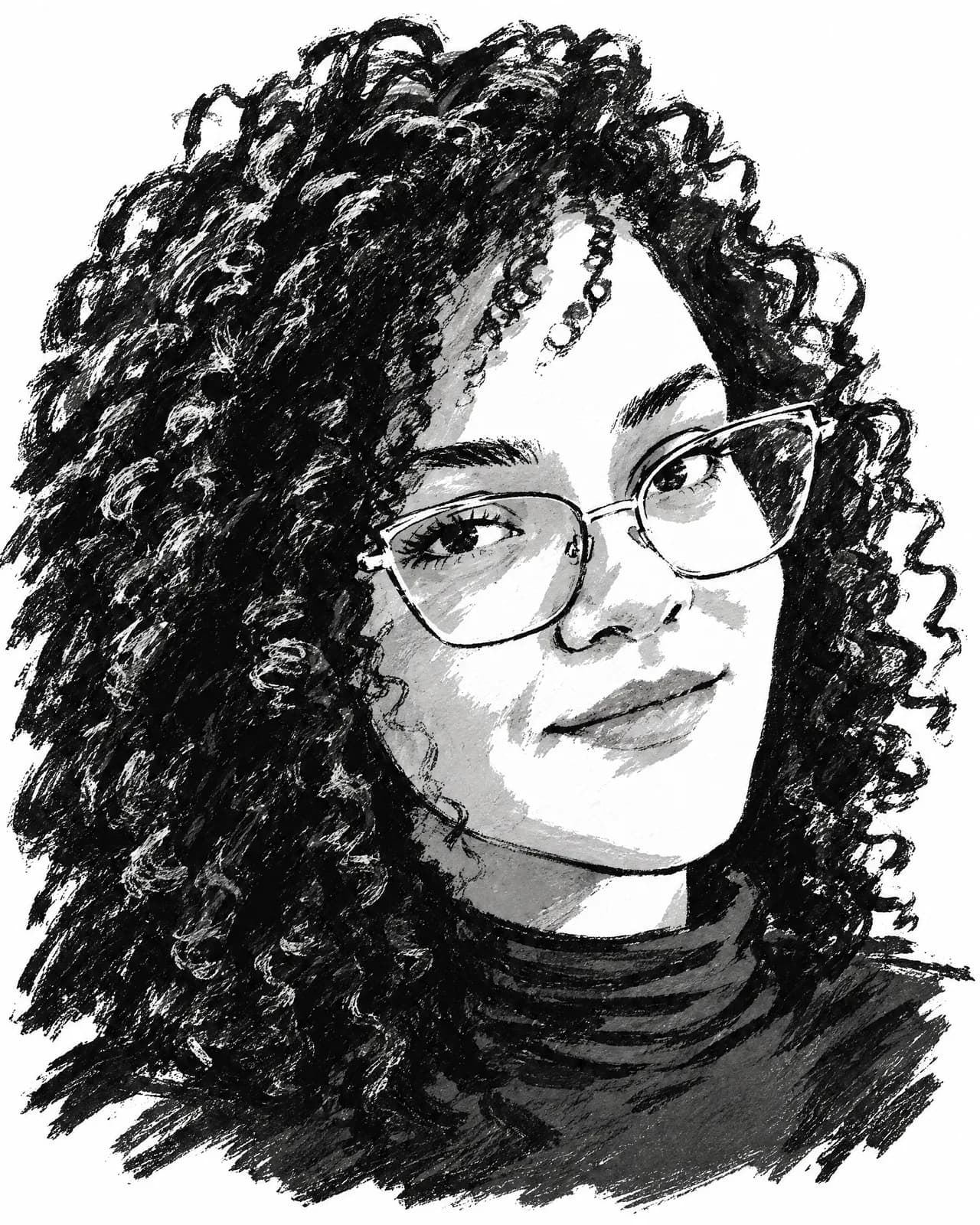 Drawn portrait of Ana Maria Leite
